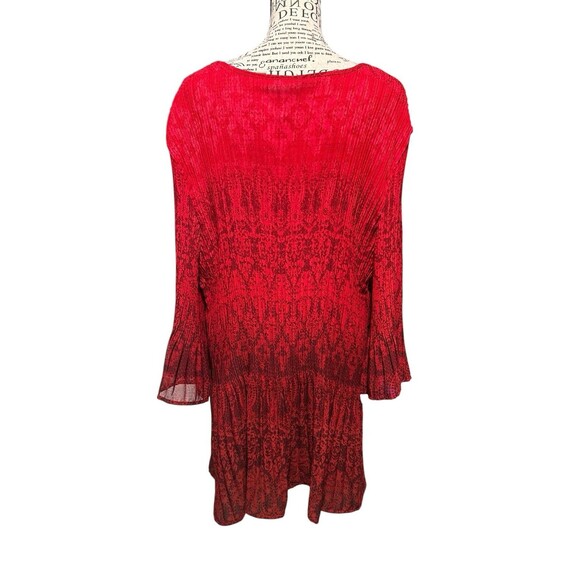 Catherines Womens Tunic 3x Plus Red/blk 3/4 Flare Sleeve Whimsigoth Vampire - Picture 5 of 9